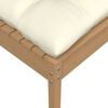 vidaXL Garden Footstool Honey brown, Cream