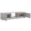 vidaXL TV Cabinet with LED Lights Concrete Grey 55.1x15.7x14.2"