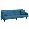 vidaXL Sofa Bed Blue Velvet (100% polyester), plywood, foam Large