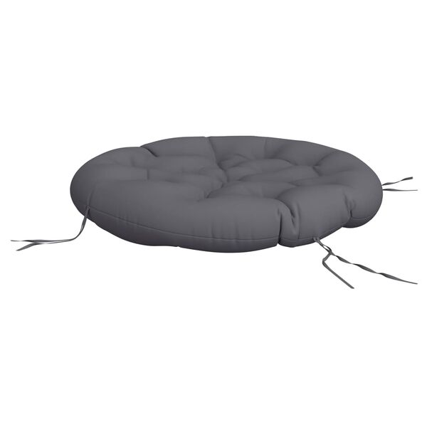 vidaXL Round Cushion Anthracite Oxford fabric Medium Cushion Round