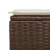 vidaXL Garden Sofa Set Brown PE rattan Large Adjustable Armrests
