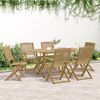 vidaXL Garden Chair Set of 6 Light Brown Solid acacia wood Standard