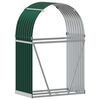 vidaXL Log Holder Green 31.5"x17.7"x47.2" Galvanized Steel