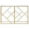 vidaXL Console Table Gold and transparent Stainless steel, tempered glass