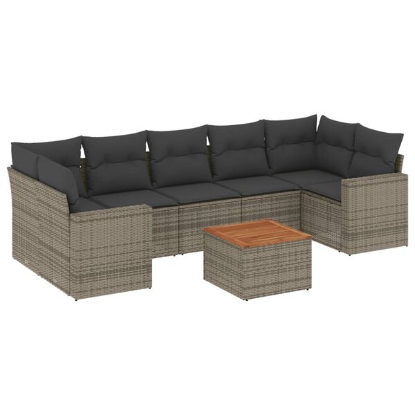 vidaXL Garden Sofa Set Grey