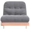 vidaXL Futon Sofa Bed Grey Solid Douglas wood 35.4 x 81.1 in