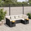 vidaXL Garden Sofa Set Black, Cream White