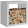 vidaXL Firewood Rack 23.6x15.7x23.6" Galvanised Steel