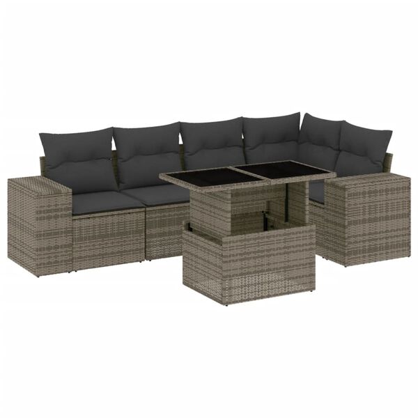 vidaXL Garden Sofa Set Grey