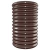 vidaXL Large Brown Oval Planter Box Powder-coated steel