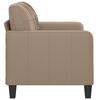 vidaXL 2-seater Sofa Cappuccino Faux leather, Metal, Textilene 2-Seater