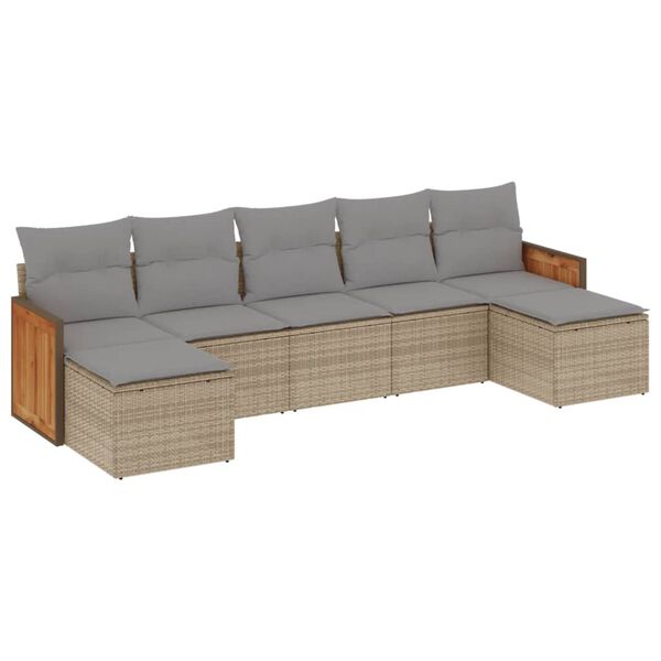vidaXL Garden Sofa Set Beige