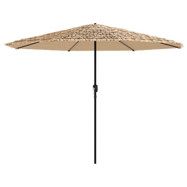 vidaXL Garden Parasol Brown Polyester, Powder-Coated Steel Large