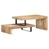 vidaXL Coffee Table Natural Solid Mango Wood, Powder-Coated Iron Standard
