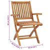 vidaXL Garden Chair Set of 2 Teak wood Standard Foldable Garden Chair