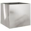 vidaXL Planter Set of 2 Silver Stainless Steel Medium
