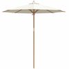 vidaXL Garden Parasol Cream white 240 x 240 x 260 cm bamboo