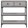 vidaXL Console Table Gray Sonoma Engineered wood Compact Adjustable Feet