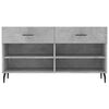vidaXL Shoe Bench Concrete grey Engineered wood, iron Medium Shoe Bench
