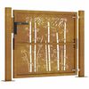 vidaXL Garden Gate 39.4x39.4" Corten Steel Bamboo Design