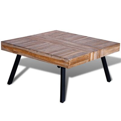 vidaXL Coffee Table Square Reclaimed Teak Wood