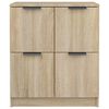 vidaXL Sideboard Set of 2 Sonoma Oak Engineered wood Small to Medium