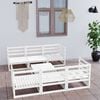 vidaXL Garden Lounge Set White Solid pine wood Modular Garden Lounge Set