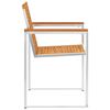 vidaXL Patio Chairs 6 pcs Solid Acacia Wood and Stainless Steel