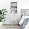 vidaXL Bedside Cabinet Concrete Grey Engineered Wood Extra Tall