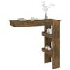 vidaXL Wall Bar Table Smoked Oak Engineered Wood Compact Wall Bar Table