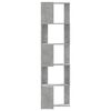 vidaXL Corner Bookcase 5-Tier Concrete Grey 19.7x19.7x70.5" Engineered Wood
