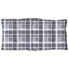 vidaXL Lowback Chair Cushion Set of 4 Gray Check Pattern