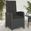 vidaXL Reclining Garden Chair Set of 2 Black PE rattan Standard