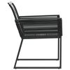 vidaXL Garden Chair Black Poly Rattan, Powder-Coated Steel Standard