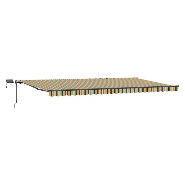 vidaXL Retractable Awning Green and yellow 236.22" x 118.11" fabric
