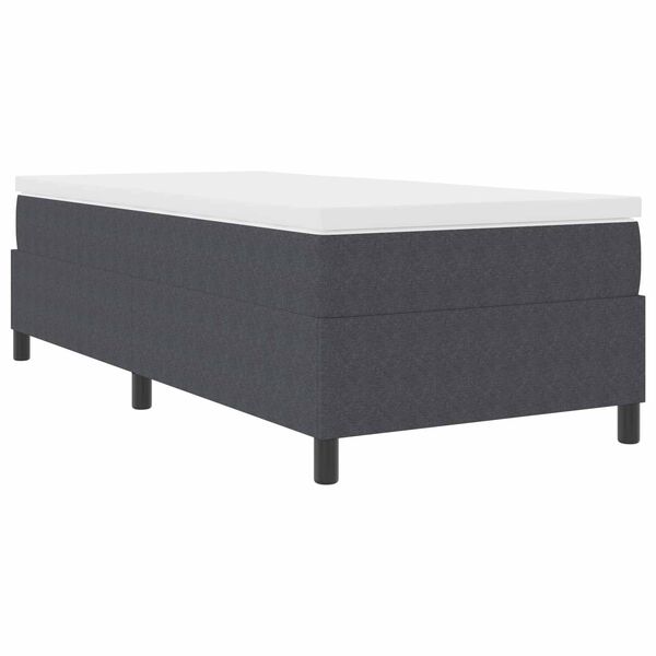 vidaXL Platform Bed Frame Dark Grey 35.43 x 74.80 in Fabric