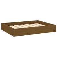 vidaXL Dog Bed Honey Brown 24.2"x19.3"x3.5" Solid Wood Pine