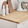 vidaXL Kitchen Worktop Oak Solid Oak Wood Medium Durable