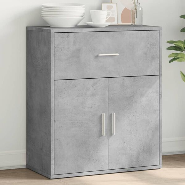 vidaXL Sideboard Concrete Gray 23.6"x12.2"x27.6" Engineered Wood