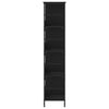 vidaXL Bookshelf Black Engineered Wood, Steel 30.9x13x60.2 in Bookshelf