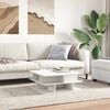 vidaXL Coffee Table White Engineered Wood Medium Coffee Table Square
