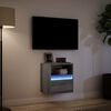 vidaXL TV Wall Cabinet Grey Sonoma Engineered wood Compact