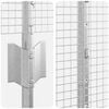 vidaXL Fence with Post Silver 3.28 x 32.81 ft Steel