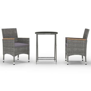 vidaXL Bistro Set Grey