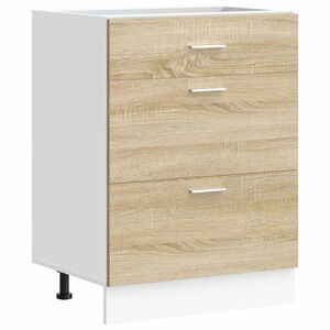vidaXL Kitchen Base Cabinet Sonoma oak Engineered wood Medium