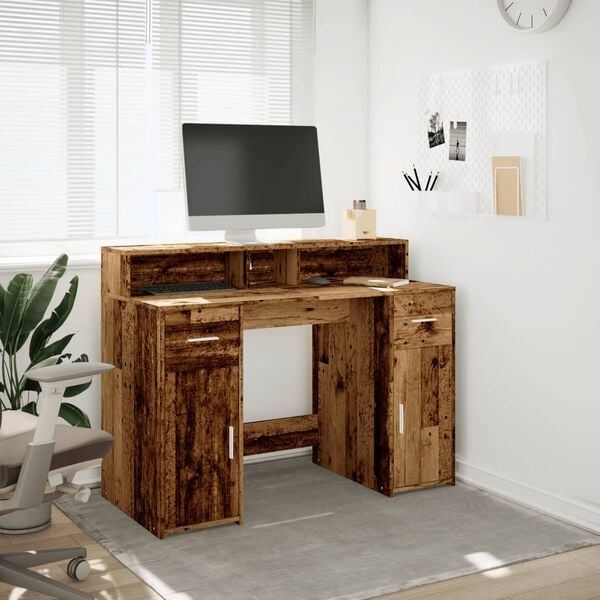 vidaXL Desk Old wood Engineered wood 47.2 in x 21.7 in x 35.8 in Desk