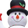 vidaXL Inflatable Snowman White, Black, Red, Orange Polyester Giant