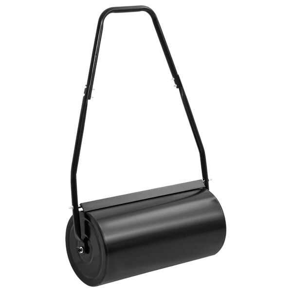 vidaXL Lawn Roller Black Iron and Steel Medium Durable Lawn Roller