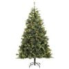 vidaXL Artificial Hinged Christmas Tree Green PVC 94.5 in