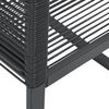 vidaXL Garden Chair Black PE Rattan Standard Lightweight Garden Chair
